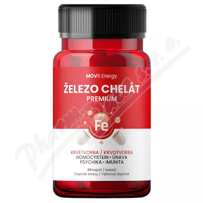 Chelat żelaza MOVit Premium cps.30