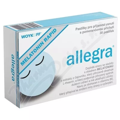 allegra MELATONIN RAPID 30 pastylek do ssania