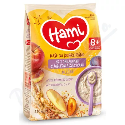 Hami Good Morning Porridge 7-ziarnista kaszka jabłkowa 210g 8M