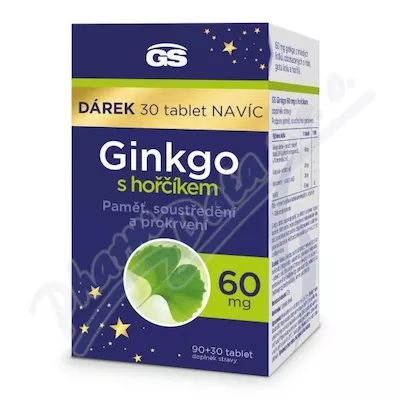 GS Ginkgo 60mg s hořčíkem tbl.90+30 dárek 2023