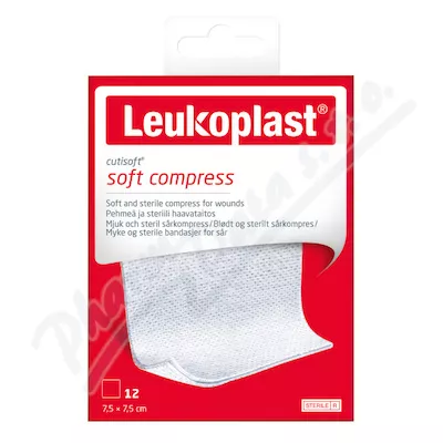 Leukoplast Cutisoft Soft Compress S 7,5x7,5cm 12szt