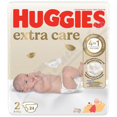 HUGGIES extra care 2 3-6kg 24szt