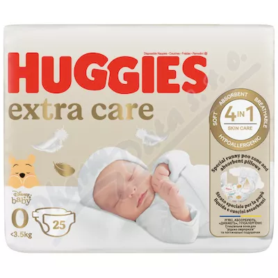 HUGGIES extra care 0 do 3,5kg 25szt