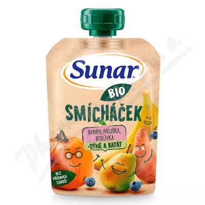 Sunar Smícháček ban/hruš/borův/dýně/batát BIO 100g