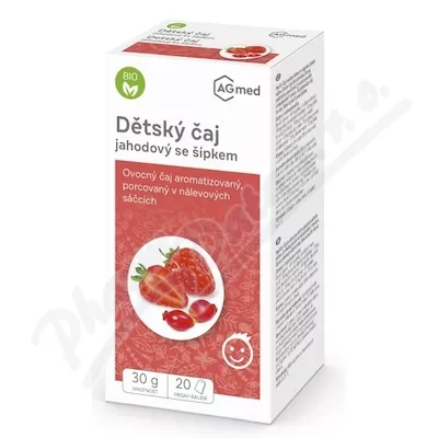 Dětský čaj jahodový se šípkem BIO 20x1.5g AGmed