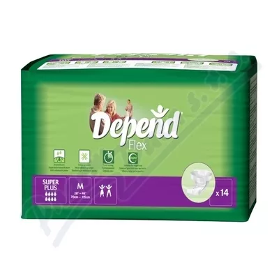 Depend Flex Super Plus majtki chłonne rozmiar M 14szt