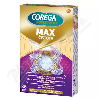 Corega Power Max Max Čistota čistící tablety 36ks