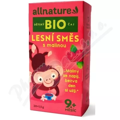 Allnature Děts.čaj Les.směs malin.BIO 20x1.5g 9M+