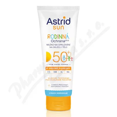 Astrid SUN rodinné opalovací mléko SPF50+ 250ml