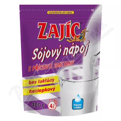 Sójový nápoj Zajíc s př.smetany sáček 400g DOYPACK