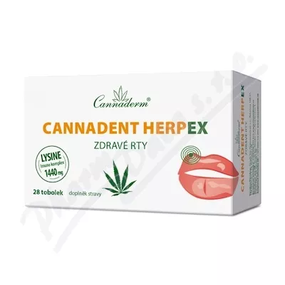 Cannaderm Cannadent HerpEX zdravé rty 28 tob.