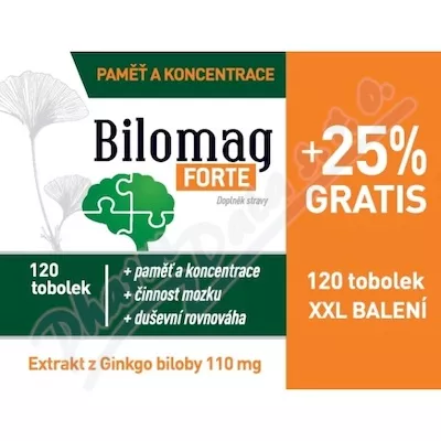 Bilomag FORTE+25% navíc 120 tobolek