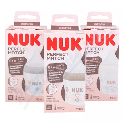 NUK Perfect Match láhev 0+m mix barev 150ml