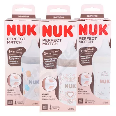 NUK Perfect Match láhev 3+m mix barev 260ml