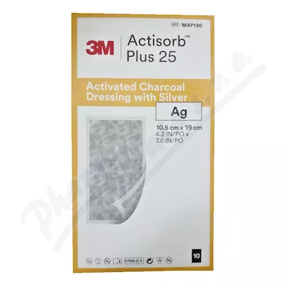 ACTISORB PLUS 25 KRYTÍ S AKTIVNÍM UHLÍM A STŘÍBREM