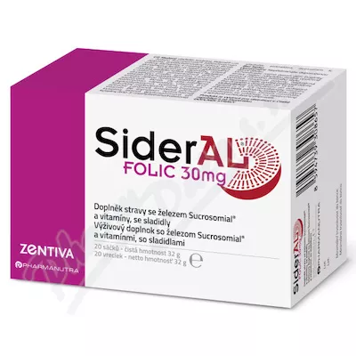 SiderAL Folic 30mg 20 sáčků