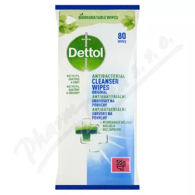 Dettol antibakteriální ubrousky na povrchy 80ks