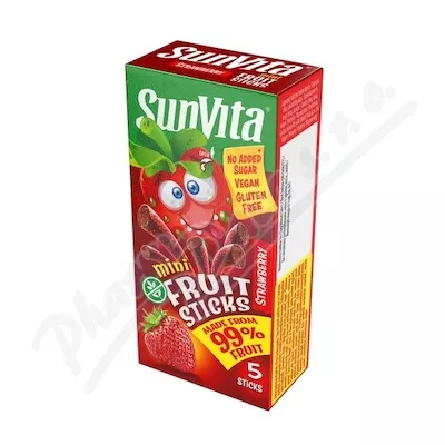 SunVita Fruit Sticks ov.tyčinky mini jahoda 5x10g