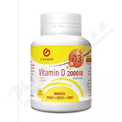 Vitamin D 2000 IU tob.90 Galmed - 191 Kč — Mujlekarnik.cz