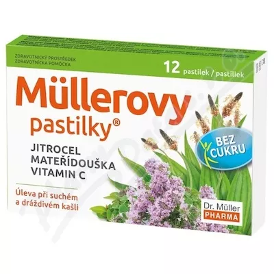 Müllerovy pastilky s jitr.mateř.bez cukru 12ks ZP