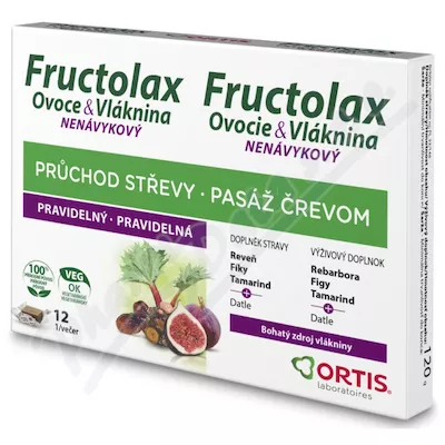 Fructolax Fruit&Fibre kostki do żucia 12szt