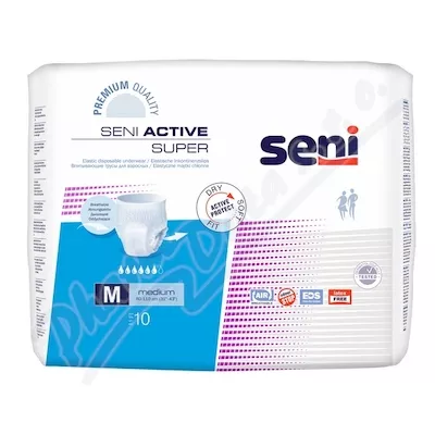 Seni Active Super Medium pieluchomajtki na nietrzymanie moczu 10szt