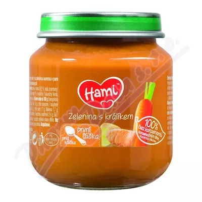 Hami Warzywa z królikiem 125g 4M