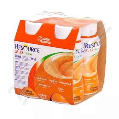 Resource 2.0kcal Fibre Apricot por.sol.4x200ml