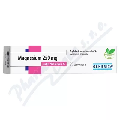 Magnez 250mg tbl.eff.20 z wit.C Generica