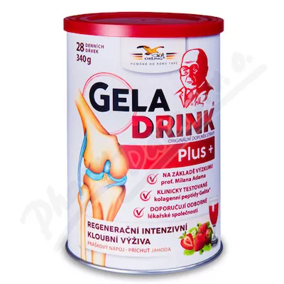 Geladrink Plus truskawkowy 340g