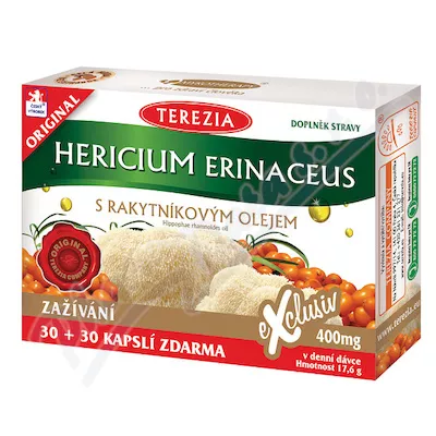 TEREZIA Hericium erinaceus z olejem z rokitnika zwyczajnego cps.60