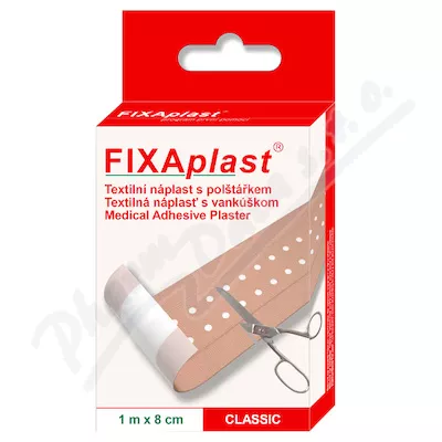 FIXAplast CLASSIC tex.náplast s polštářkem 1mx8cm