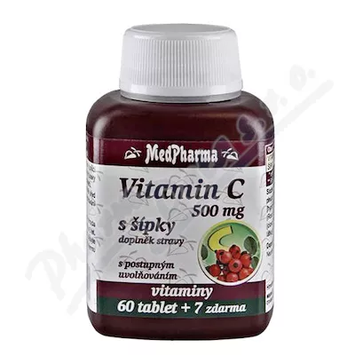 MedPharma Vitamin C 500mg with rose hips tbl.67 prod.úč.