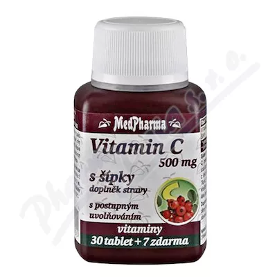 MedPharma Vitamin C 500mg with rose hips tbl.37 prod.úč.