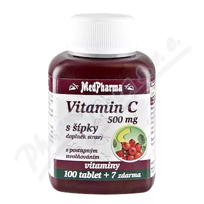 MedPharma Witamina C 500mg z owocami dzikiej róży prod.úč.tbl.107