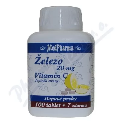 MedPharma Żelazo 20mg+vit.C tbl.107