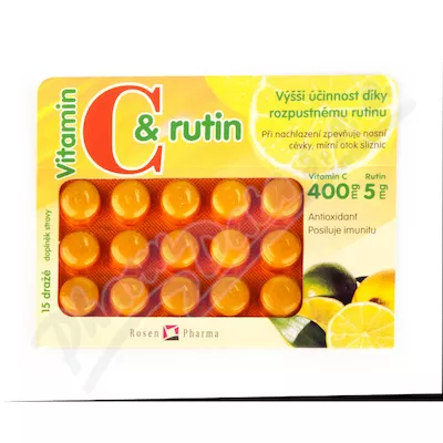 Rosen Witamina C+rutin 400mg drg.15