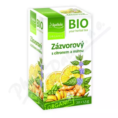 Apotheke MEDIATE BIO Imbir z cytryną i herbatą miętową 20 x 1,5 g