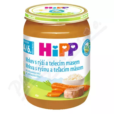 HiPP Marchew z ryżem i cielęciną m. BIO 4/6m 190g