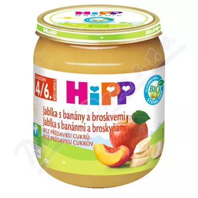 HiPP Jabłka z bananami i brzoskwiniami BIO 4/6m 125g